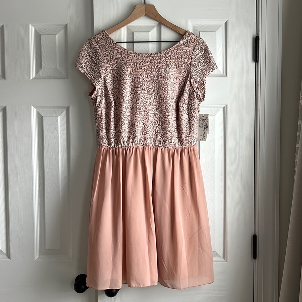 NWT Speechless blush pink cap sleeve dress size 13